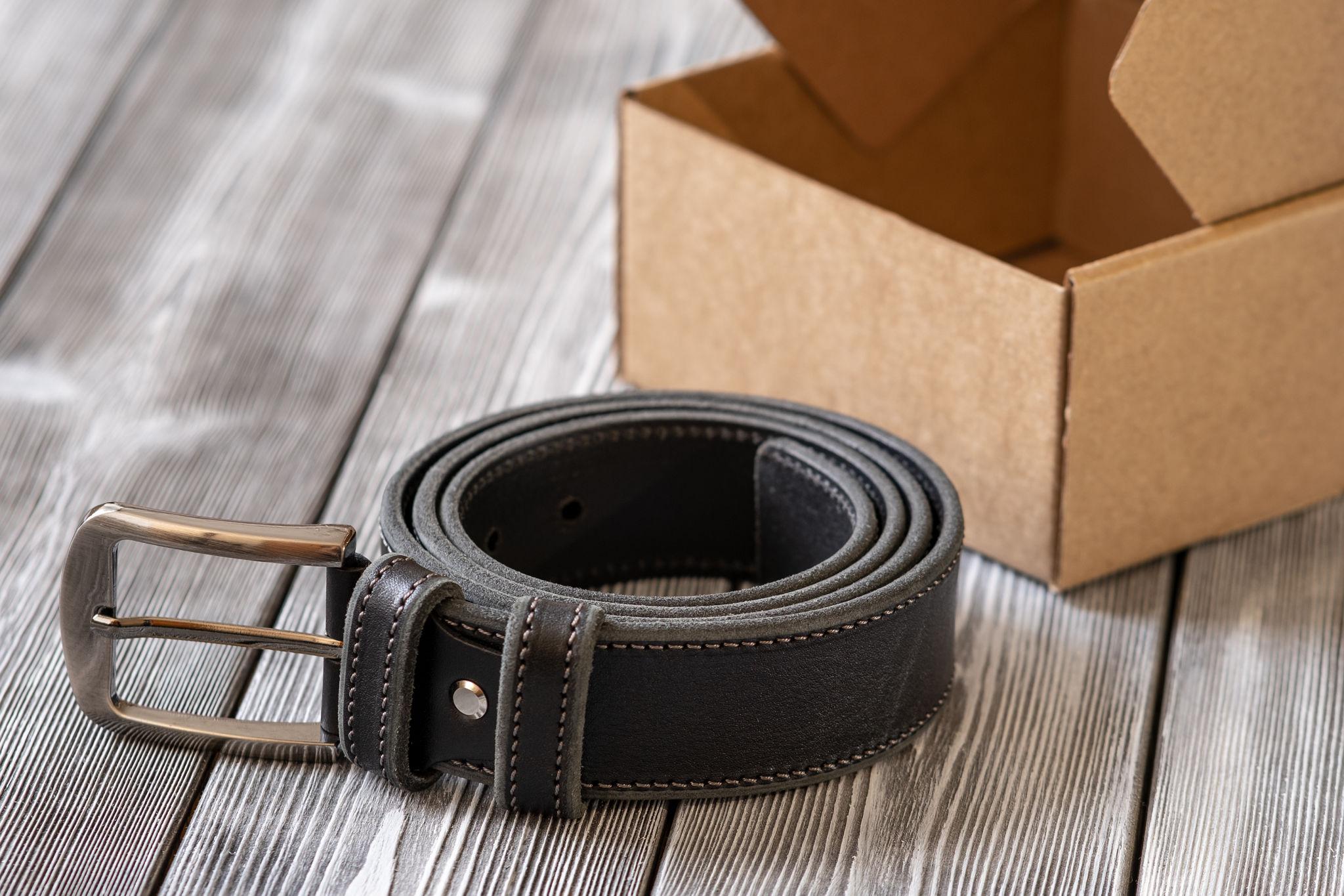 Classic Black Leather Belt